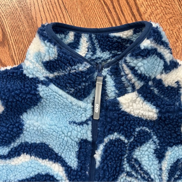 ASOS 4505 ski borg 1/4 zip sweat in blue swirl print - Size 8 - Picture 5 of 8